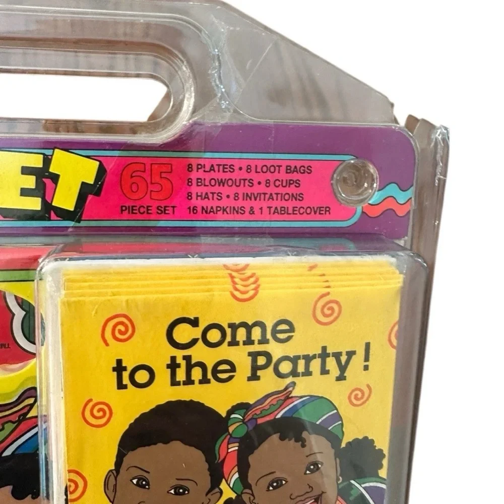Vintage Playskool Kids Of Color Party‎ Set for 8 1993 Rare NIB